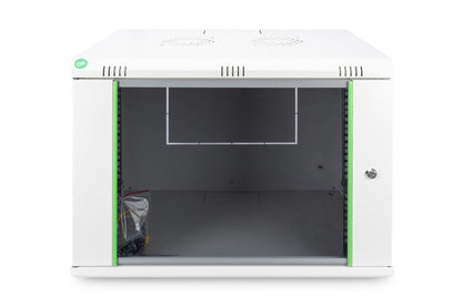 9U wandkast, Dynamic 600x450x478 mm, kleur grijs (RAL 7035)