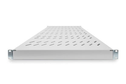 19 Inch 1U legbord voor 1000 mm diepe rekken 43x484x708 mm, verstelbaar tot 900 mm diepte, grijs