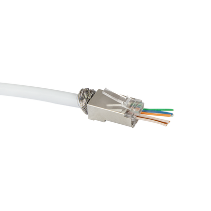 Doorsteek CAT6 Connector RJ45 - STP 50 stuks voor soepele en stugge kabel