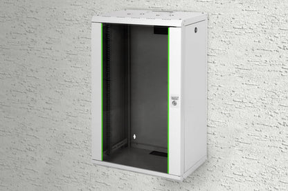 20U wandkast, Uniek 600x450x998 mm, kleur grijs (RAL 7035)