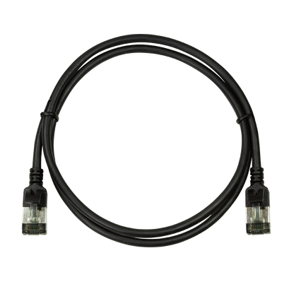 CAT6a U/FTP Ultraflex, 100% koper, zwart, 2M