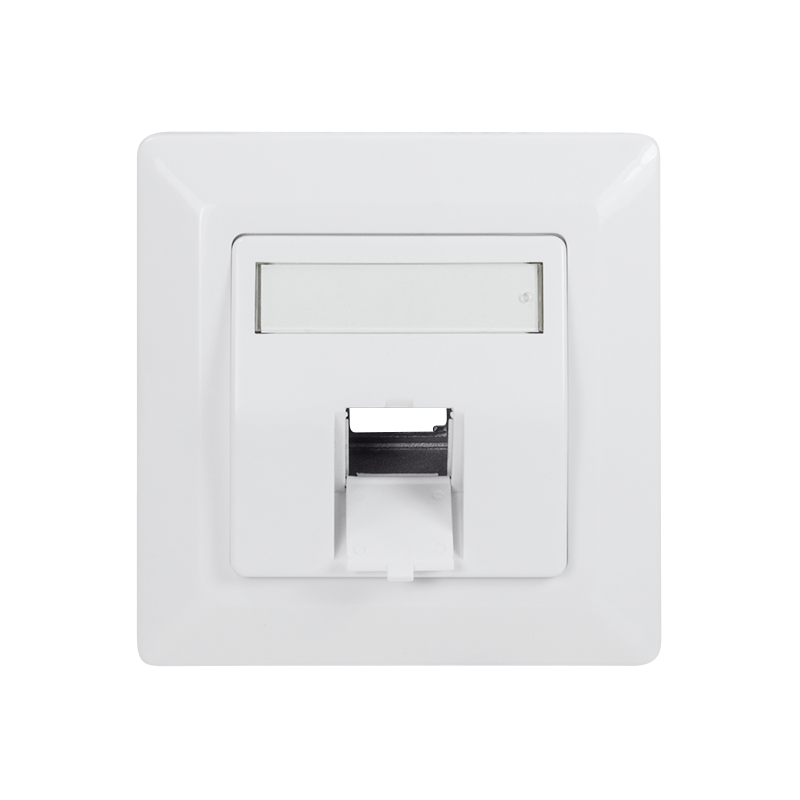 Wandcontactdoos voor 1 Keystone RAL9003