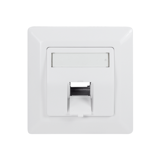 Wandcontactdoos voor 1 Keystone RAL9003