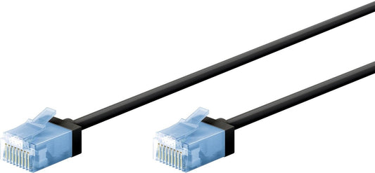 Ultra flexibele 15 M CAT 6A-patchkabel, dun, U/UTP, zwart
