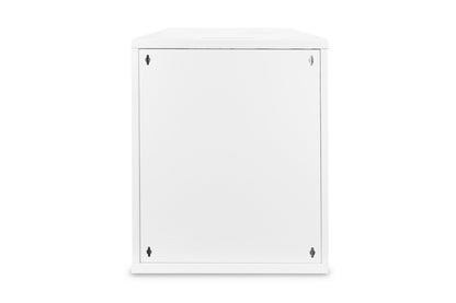 12U wandkast, SOHO, ongemonteerd 540x400x595mm, volledig glazen voordeur, grijs