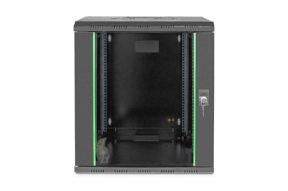 12U wandkast, Uniek 600x450x643 mm, kleur zwart (RAL 9005)