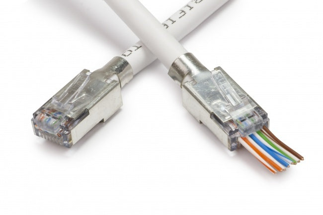 Doorsteek CAT6a Connector RJ45 - STP 10 stuks voor soepele en stugge kabel