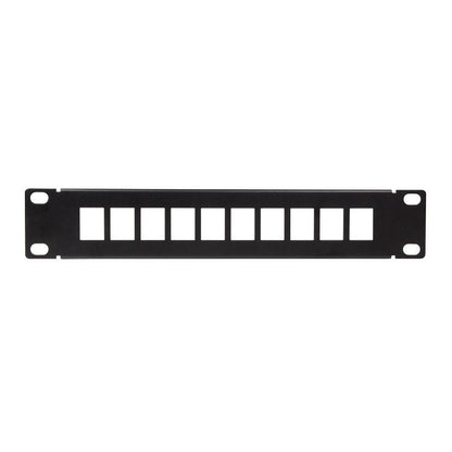 Patchpaneel voor Keystonejack 10 poorten 10 inch Zwart