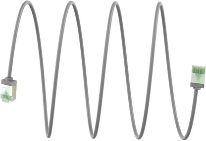 Ultraflexibele  0,15 M CAT 8.1-patchkabel, slank, U/FTP,  grijs