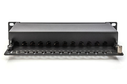 Cat6A 12-poorts patchpaneel 10" rack RAL 9005
