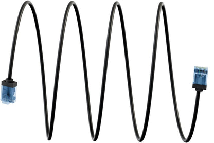 Ultra flexibele 1 M CAT 6A-patchkabel, dun, U/UTP, zwart