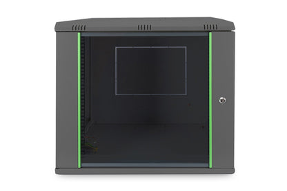 12U wandkast, Dynamic 600x450x611 mm, kleur zwart (RAL 9005)