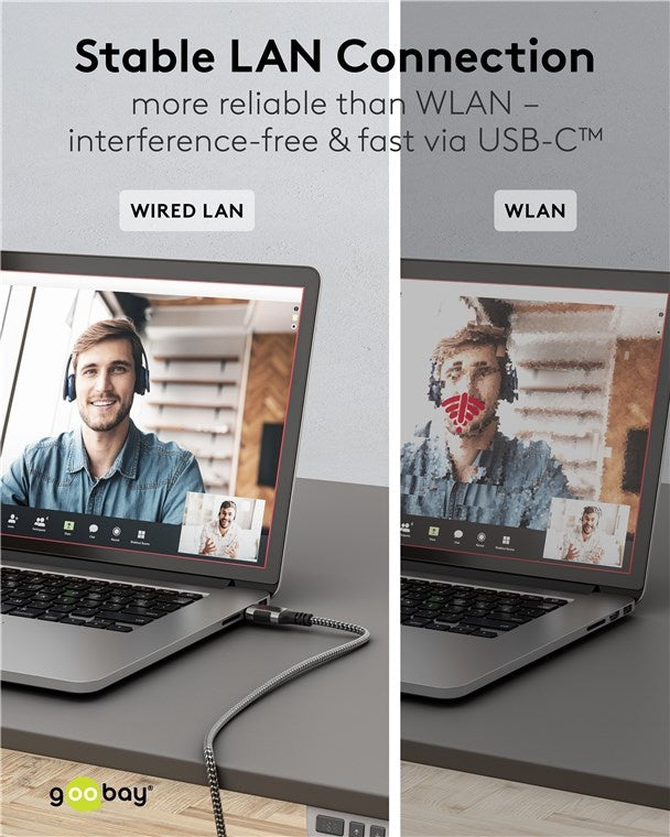 USB-C™ 3.1 naar RJ45 Ethernet kabel 1M