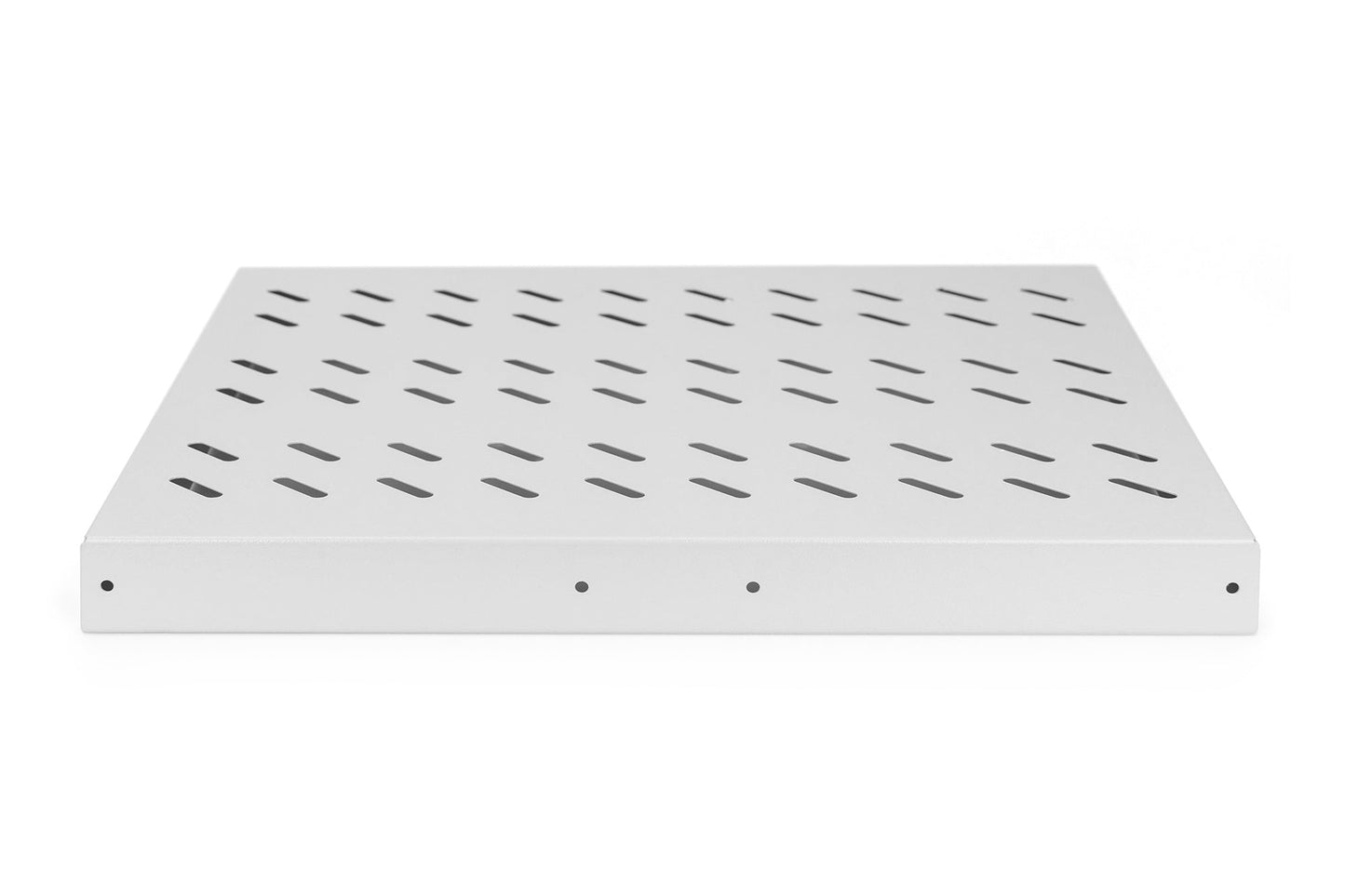 1U uitschuifbaar legbord voor 600 mm diepe rekken 40x485x368 mm, tot 25 kg, grijs (RAL 7035)