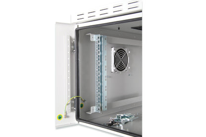 12U wandkast, buiten, IP55 600x600x713 mm, kleur grijs (RAL 7035)