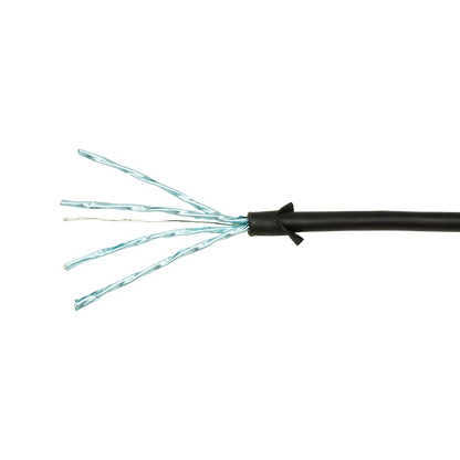 CAT6a U/FTP Ultraflex, 100% koper, zwart, 2M