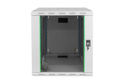 12U wandkast, Unique 600x600x643 mm, kleur grijs (RAL 7035)